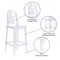 Emma and Oliver Ghost Barstool in Transparent Crystal with Oval Back